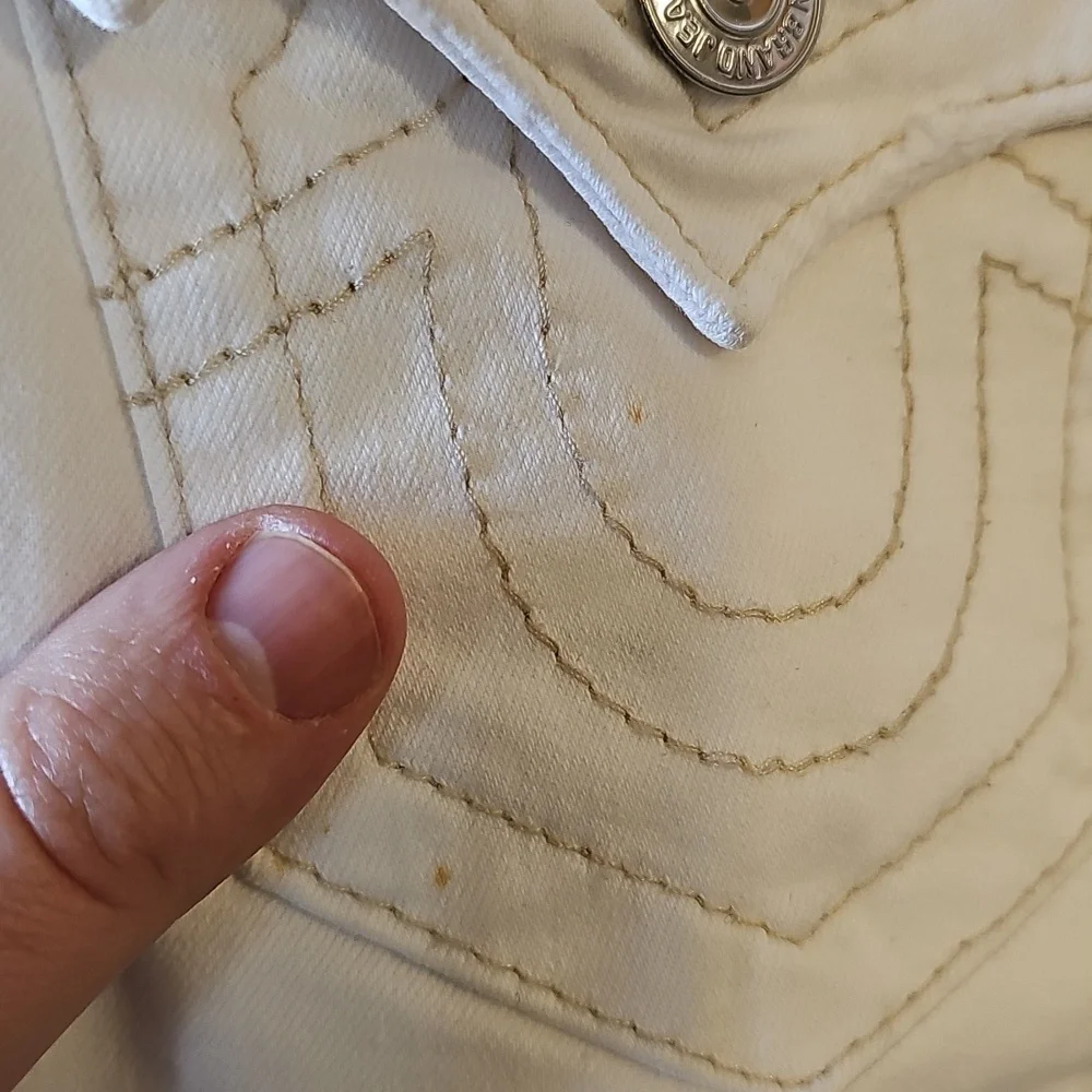 True Religion White Distressed Skinny Jeans - Picture 5 of 8